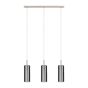 Κρεμαστό Φωτιστικό L71xH110cm Τρίφωτο 3xE27 Νίκελ Σατινέ-Γυαλί Eglo Selvino 98695