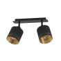 Φωτιστικό Σποτ Δίφωτο 33,50 εκ. Ø12 εκ. 2*Ε27 Μαύρο -Χρυσό Eglo Esteperra 99277
