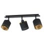 Φωτιστικό Σποτ Τρίφωτο  33,50 εκ. Ø12 εκ. 3*Ε27 Μαύρο -Χρυσό Eglo Esteperra 99278