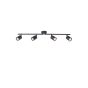 ΣΠΟΤ ΜΕΤΑΛΛΟ 4ΦΩΤΟ 4XGU10 Max 7W 790X165mm ΜΑΥΡΟ ARTE ILLUMINA OLYMP Eurolamp 145-25223
