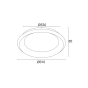 ΟΡΟΦΗΣ Φ/Σ LED 45W CCT 3600LM ΛΕΥΚΟ ΜΕΤΑΛΛΙΚΟ D61XH8,5CM DIANA ACA BR71LEDC61WHCCT