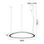 ΚΡΕΜΑΣΤΟ Φ/Σ LED 73W CCT 5800LM HARMONY ΜΑΥΡΟ ΑΛΟΥΜΙΝΙΟ IP20 D80XH120CM ACA BR97LEDP80BKCCT