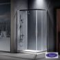 Καμπίνα ντουζιέρας Γωνιακής Εισόδου Corner Entry 110x80 (107-109 x 77-79 εκ.), Devon Flow Clean Glass Chrome CF11080C-100