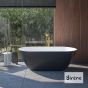 CUSCO ΜΠΑΝΙΕΡΑ FREESTD 165x85 SIRENE BLACK MATT ΕΞΩ/WHITE MATT ΜΕΣΑ CUS16585-401301