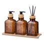 Σετ Δύο Dispenser & Αρωματικό Χώρου με Sticks Γυάλινο/Μπαμπού με δίσκο Amber MRShome DF-0019004