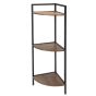 Γωνιακή Ραφιέρα με 3 Ράφια Iron/MDF 23.5x23.5x76cm MRShome  DF-0033000