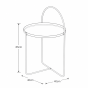 Side Table Μεταλλικό Φ40x65cm Black MRShome DF-0034000