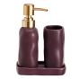 Σετ Μπάνιου Stoneware 3 Τεμαχίων Aubergine 7428U MRShome  DF-0093001