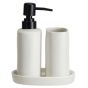 Σετ Μπάνιου Stoneware 3 Τεμαχίων White MRShome DF-0094001