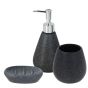 Σετ Μπάνιου 3 Τεμαχίων από Δολομίτη Anthracite MRShome DF-0099002
