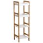 Ραφιέρα 4 θέσεων Bamboo/MDF Μπεζ/Λευκή 34x33x110cm MRShome DS-1148000