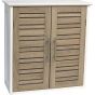Ντουλάπι Τοίχου MDF Λευκό/Καφέ 52x22x55cm MRShome DS-1181000