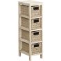 Συρταριέρα MDF με 4 Συρτάρια 17x24x65cm Μπεζ MRShome  DS-1237000