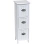 Συρταριέρα MDF με 3 Συρτάρια Λευκή 25x25x77cm MRShome  DS-1255000