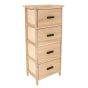Συρταριέρα MDF με 4 Συρτάρια 37.5x27.5x86cm Μπεζ MRShome DS-1302000