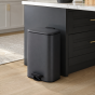 Κάδος Soft Close Μεταλλικός 30L Μαύρος Ματ 36.5x25x54cm MRShome DS-8847000