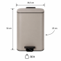 Κάδος Soft Close Μεταλλικός 30L Μπεζ Ματ 36.5x25x54cm MRShome DS-8848000