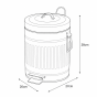 Κάδος Απορριμμάτων 5L Μεταλλικός Soft Close Μπεζ MRShome  DS-8998S10