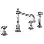 Horus Julia Victoria Julia Victoria Classic Collection - 3-hole Kitchen Mixer with Deck Side Handspray / No Waste - Chrome 01.124-CH