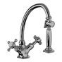 Horus Éloise Classic Collection - Mono Kitchen Mixer, with Deck Side Handspray / No Waste - Matt Nickel 02.123-NM