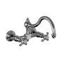Horus Montmartre Classic Collection - 2 Hole Wall Mounted Kitchen Mixer / No Waste - Polished Nickel 07.102-NB