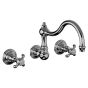 Horus Montmartre Classic Collection - Concealed 3 Hole Wall Mounted Kitchen Mixer / No Waste - Polished Nickel 07.164-NB