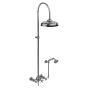 Horus Anthea Classic Collection - Complete Wall Shower Mixer Centers 175 ± 30 Mm, Showerhead Ø 220 Mm - Matt Nickel 10.544-NM