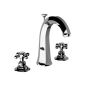Horus Ascott Classic Collection - 3 Hole Basin Set High Spout with Pop-up Waste, Flexible Hoses - Polished Nickel 20.261-NB