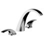 Horus Nouvelle Vague “part of Contemporary Collection - 3 Hole Basin Set with Pop-up Waste - Metal Gun 40.260-CF