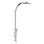Horus Nouvelle Vague “part of Contemporary Collection - Wall Shower Panel Thermostatic Mixing Valve for Wall Shower with Stainless Steel Shower Head - Chrome 40.550-CH