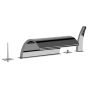 Horus Nouvelle Vague “part of Contemporary Collection - 5 Hole Deck Mounted Bath/shower Mixer Set - Chrome 40.767-CH