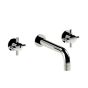 Horus Minoé Contemporary Collection - Wall Mounted 3 Hole Basin Set - for Splashback - Satin Brass 47.273-LS