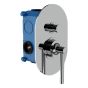 Horus Minoé Contemporary Collection - Concealed Wall Mounted Manual Mixing Shower Valve with Diverter - Metal Gun 47.701-CF