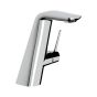 Horus Naja Contemporary Collection - Single Lever Basin Mixer with up and down Drain - Satin Brass 48.729-LS