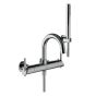 Horus Minoé Contemporary Collection - Complete Set : Complete Exposed Thermostatic Wall Bath-shower Mixer - Metal Gun 49.714-CF