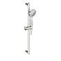 Horus Canopée Contemporary Collection - Shower Rail with Brass Handshower on Sliding Part and Flexible Hose - Satin Brass 60.542-LS