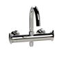Horus Canopée Contemporary Collection - Exposed Thermostatic Wall Bathshower Mixer - Metal Gun 60.784-CF