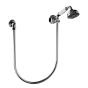 Horus Ascott Classic Collection - Wall Shower Set with Wall Hook, Flexible Hose and Handspray - Polished Nickel 62.589-NB
