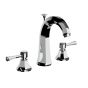 Horus Ascott Classic Collection - 3 Hole Bassin Set High Spout with Pop-up Waste, Flexible Hoses - Matt Nickel 65.261-NM