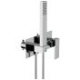 Horus Philae Equinox316 Collection - Wall-mounted Shower Mixer + Hand Shower + Flexible - Satin Brass 80.782.E2-LS