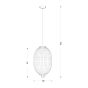 KONE - Μονόφωτο Κρεμαστό Φωτιστικό Rattan Sun Light KONE