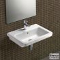Νιπτήρας Πορσελάνης City 60x45 (1 οπή) Bianco Ceramica White MCITY82-300
