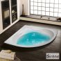 Μπανιέρα Υδρομασάζ Γωνιακή Ακρυλική 130*130 εκ.Sirene Modena MOD130W