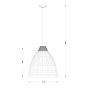 SINE - Μονόφωτο Κρεμαστό Φωτιστικό Rattan Sun Light SINE