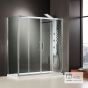 Συρόμενη διπλή πόρτα καμπίνας ντουζιέρας AXIS 160 ύψους 185εκ.  ρυθμιζόμενη από 157 έως 161εκ. Clean Glass Chrome SL2X160C-100
