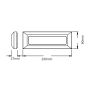 LED WALL RECTANGLE LUMINAIRE DARK GREY 230V AC IP65 2W 3000K 100LM RA80 ACA SLIM32NDG