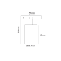 ΜΙΝΙ ΜΑΥΡΟ ZOOMABLE ΜΑΓΝΗΤΙΚΟ ΣΠΟΤ 24V DC 5W 3000K 470LM max. 20-60° RA90 5YRS Φ35,4*55(81)ΜΜ ACA TEDNA530B