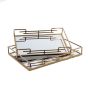 S/2 ΔΙΣΚΟΣ ΜΕΤΑΛΛΙΚΟΣ ΜΕ ΚΑΘΡΕΦΤΗ ΧΡΥΣΟΣ 35x5x25cm/ 30.5x5x20cm Eurolamp 819-01147