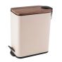 Σετ Κάδος Απορριμμάτων 5L Μεταλλικός Μπεζ και Πιγκάλ MRShome DS-9122B00