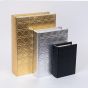S/3 ΚΟΥΤΙΑ ΒΙΒΛΙΑ ΜΑΥΡΑ - ΧΡΥΣΑ - ΑΣΗΜΙ 30x22x7.5cm / 23x17x6cm /16x11x4.5cm Eurolamp 752-17076